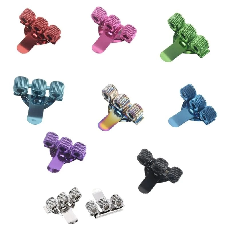 Máy giữ bút kim loại E8BE 3PCS với kẹp túi cho y tá của y tá bút chì lỗ với vòng lò xo có thể điều chỉnh