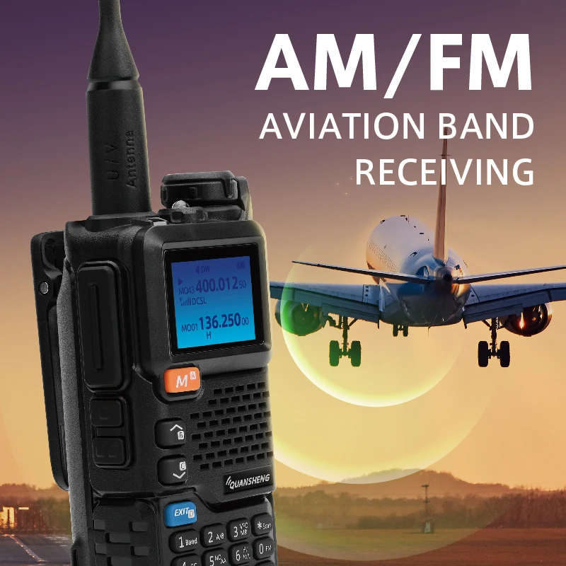 Quansheng UV-5R PLUS UHF VHF Walkie Talkie de mano 5km Radio bidireccional Radioaficionado Transceptor multibanda de larga distancia Radio AM FM