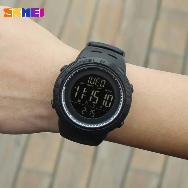 SKMEI 1251 zegarek sportowy dla mężczyzn budzik Chrono wyświetlacz LED wodoodporne cyfrowe elektroniczne zegarki na rękę męskie Reloj Hombre 1560