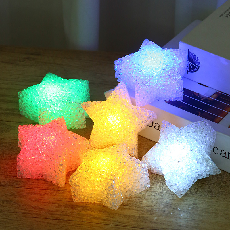 Schattige Acryl Stervormige Nachtlamp Ster Handheld Led Licht Anti-Slip Band Licht Lamp Voor Dansvoorstelling Podium Foto Prop