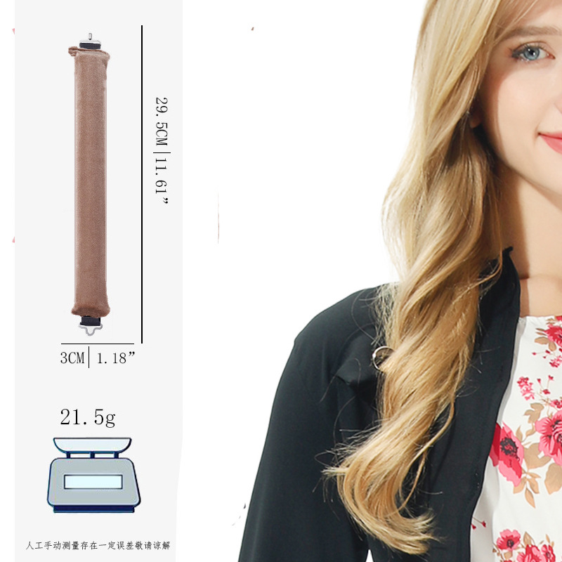 Big Wave Lazy Heatless Curling Rod Plush Head Hair Curler Wave Form Curl Rod ฟองน้ํา Curling Bouncy Curling ผมลูกกลิ้งผม