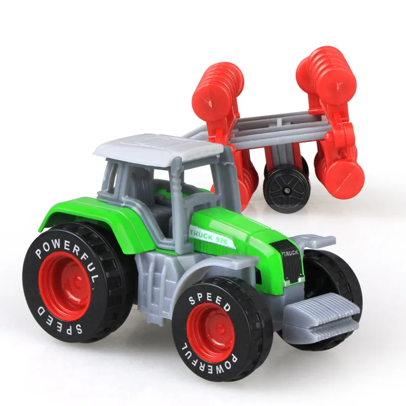 1 pçs diecast veículos agrícolas mini modelo de carro engenharia modelo de carro trator engenharia carro trator brinquedos modelo para crianças presente natal