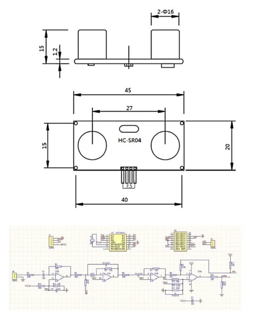 Sensor ultrasónico HC-SR04 Original HCSR04 3,3 V-5V a Detector de ondas mundiales distancia del módulo de alcance para Arduino
