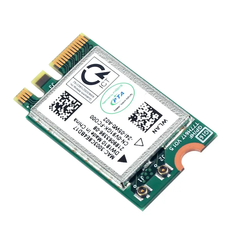Беспроводной адаптер Qualcomm Atheros QCA9377 QCNFA435 BT4.1WiFi-карта 433 Мбит/с 802.11AC 2,4G/5Ghz NGFF Сетевой адаптер для Win7/8/10