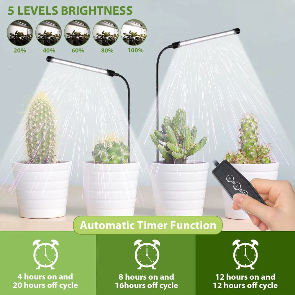 植物成長ランプ USB LED フルスペクトル植物ライト太陽光屋内植物播種温室水耕栽培 48LED 成長ランプ