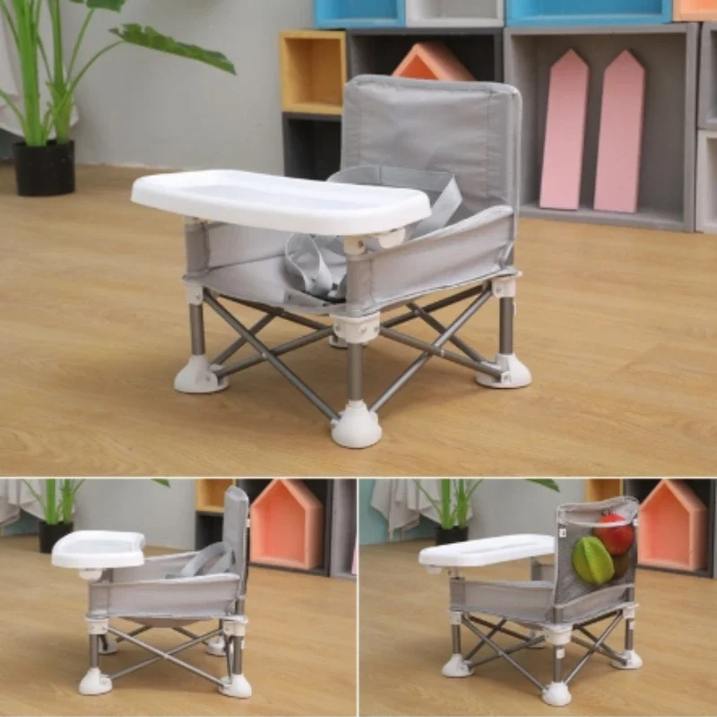 # Silla alta plegable portátil para bebé, asiento de comedor ligero para viajes, Picnic en la playa al aire libre