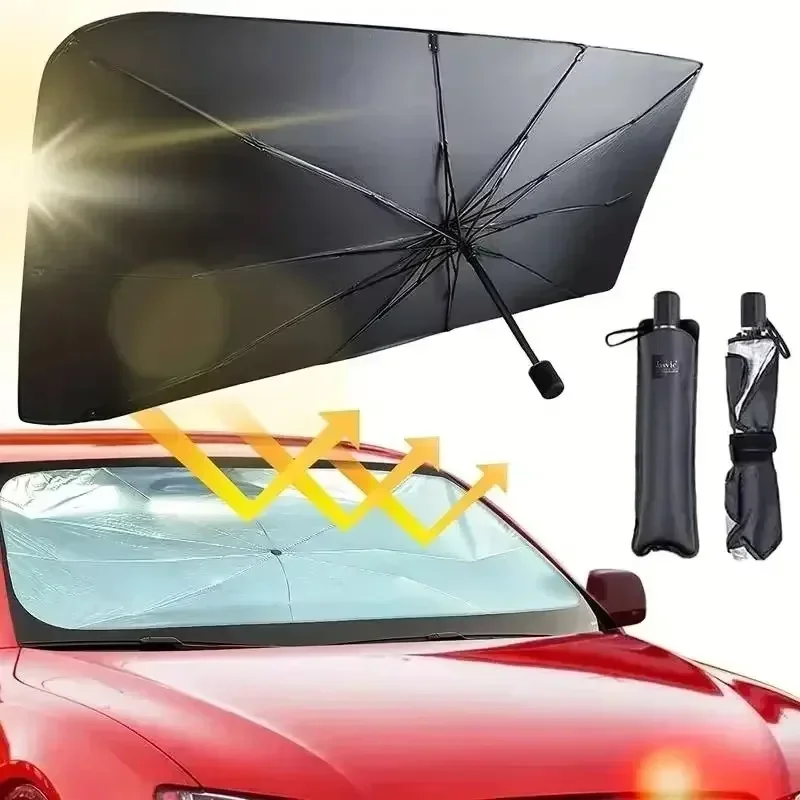 1 parasol para coche, protector solar para parasol para coche, parabrisas, paraguas, parada delantera, equipo de estacionamiento