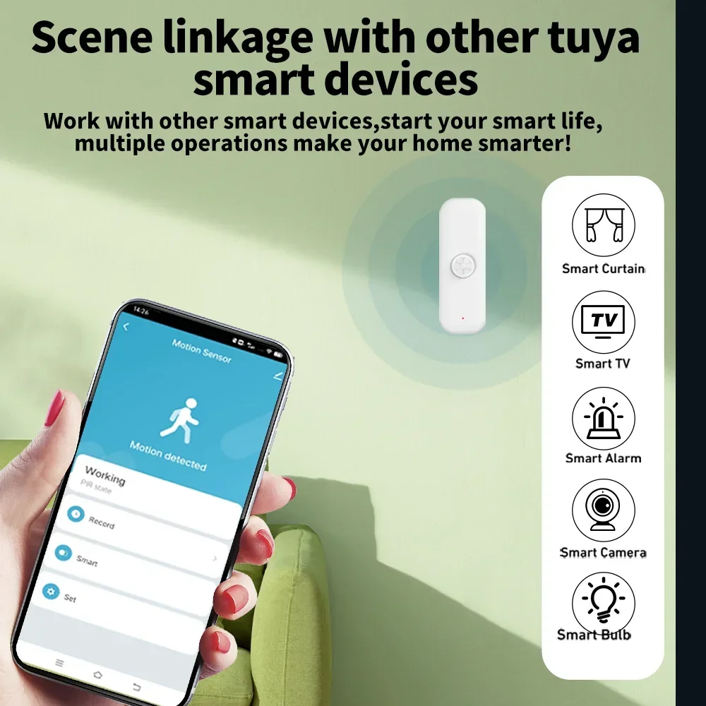 Tuya Wifi Bewegingssensor Pir Smart Human Body Home Inbreker Sensor App Afstandsbediening Slim Leven Voor Smart Home Work Met Alexa