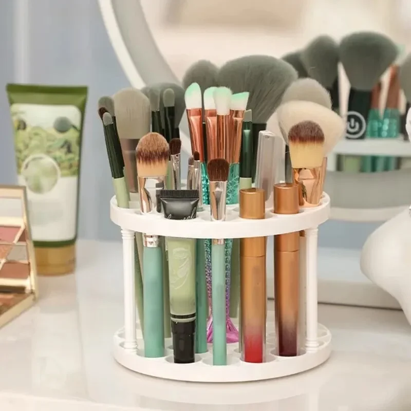 Porta pennelli per trucco Portaoggetti per cosmetici da tavolo Porta pennelli per rossetto Porta pennelli per trucco Tavolo da toeletta Scatola di immagazzinaggio per smistamento