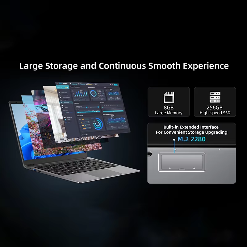 BMAX-S14 Proラップトップ,14インチ,8GB RAM, 256GB SSD, Intel n5000 CPU, 1920x1080,デュアルWi-Fi, USB, PC