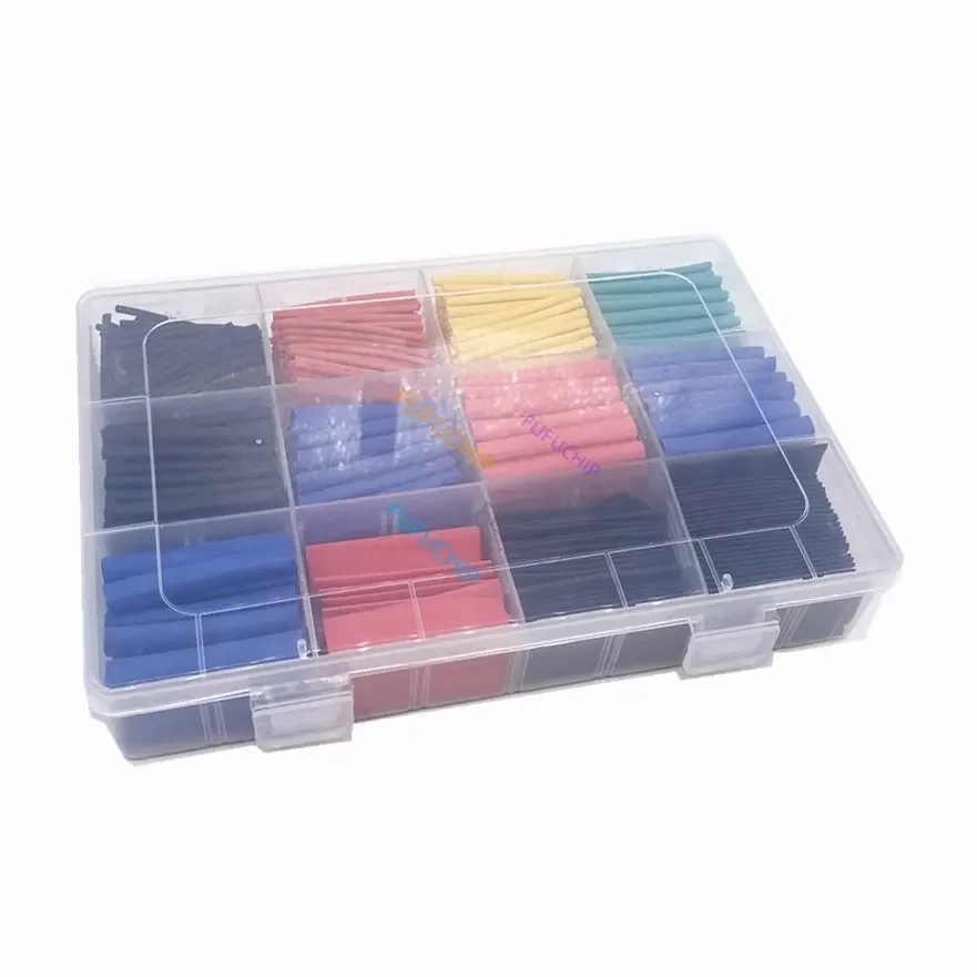 750 ชิ้นท่อหดความร้อนฉนวนกันความร้อนหลอด Assortment อิเล็กทรอนิกส์ Polyolefin สายไฟชุดหดห่อ
