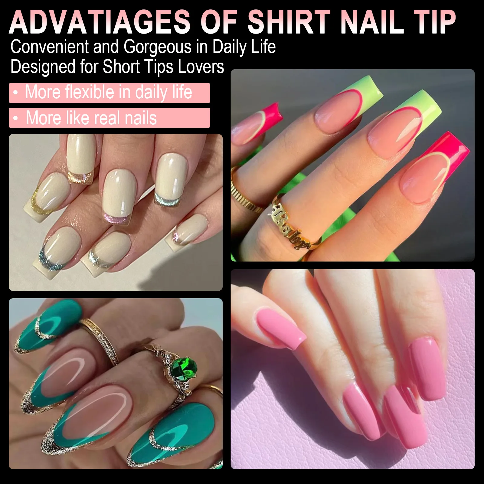 600 pontas de unhas de gel macio dos pces, pontas de unhas acrílicas claras meio foscas pré-em forma dicas de unhas falsas para ferramentas de manicure da extensão do prego