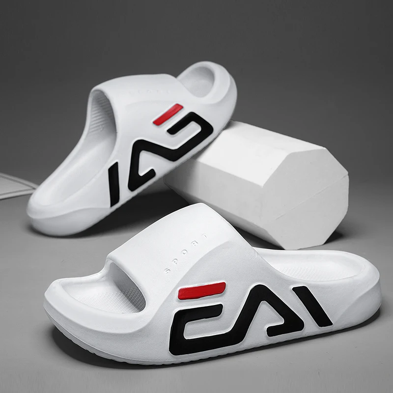 หนาพิเศษผู้ชาย Soft Air Cushion รองเท้าแตะลําลองรองเท้าแตะ EVA แฟชั่น Flip Flops กลางแจ้งฤดูร้อนรองเท้าชายหาดชายทะเล