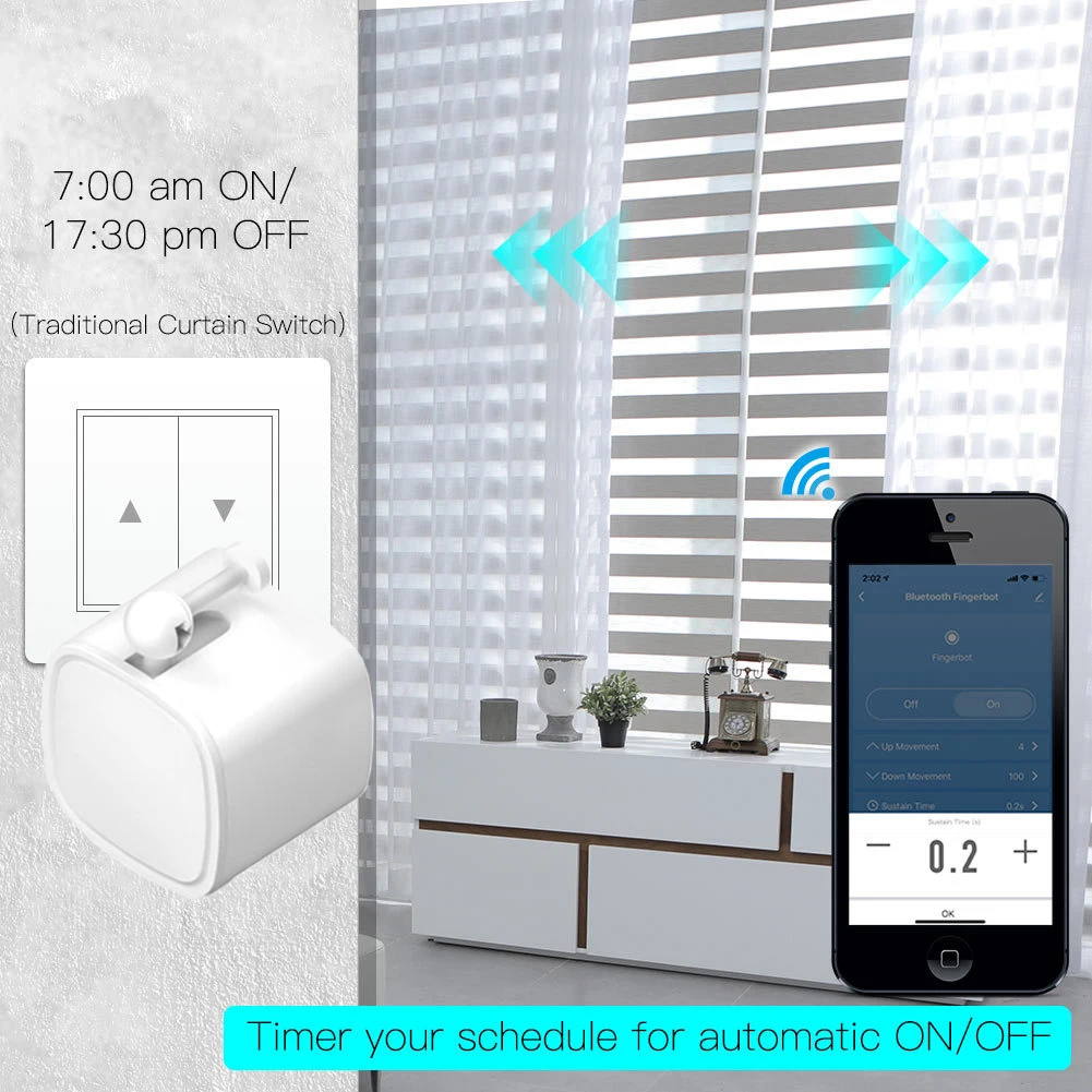 Tuya Bluetooth doigt Robot bouton de commutation vie intelligente APP Fingerbot commutateur sans fil Bot poussoir avec Option passerelle Bluetooth
