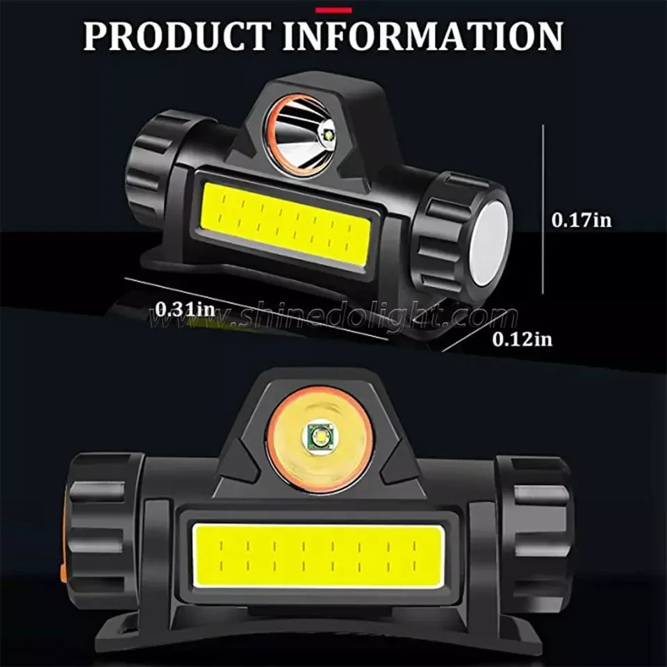 1-5PCS Tragbare Mini Leistungsstarke LED Scheinwerfer XPE + COB USB Aufladbare Jagd Scheinwerfer Wasserdichte Kopf Taschenlampe mit schwanz Magnetische