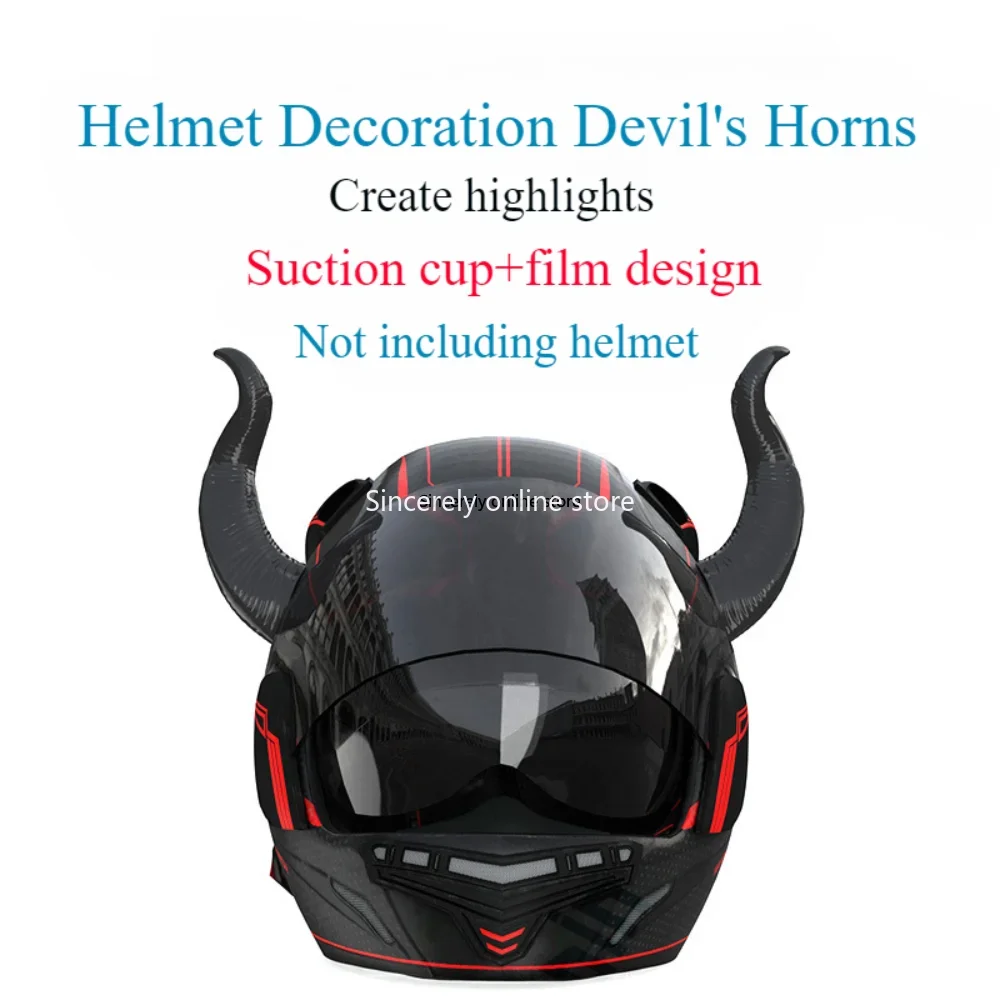 Creative Personality Motorcycle Electric Helmet Decoration Devil's Horns Motorbike Helmet Accessories Stickers Cosplay Styling