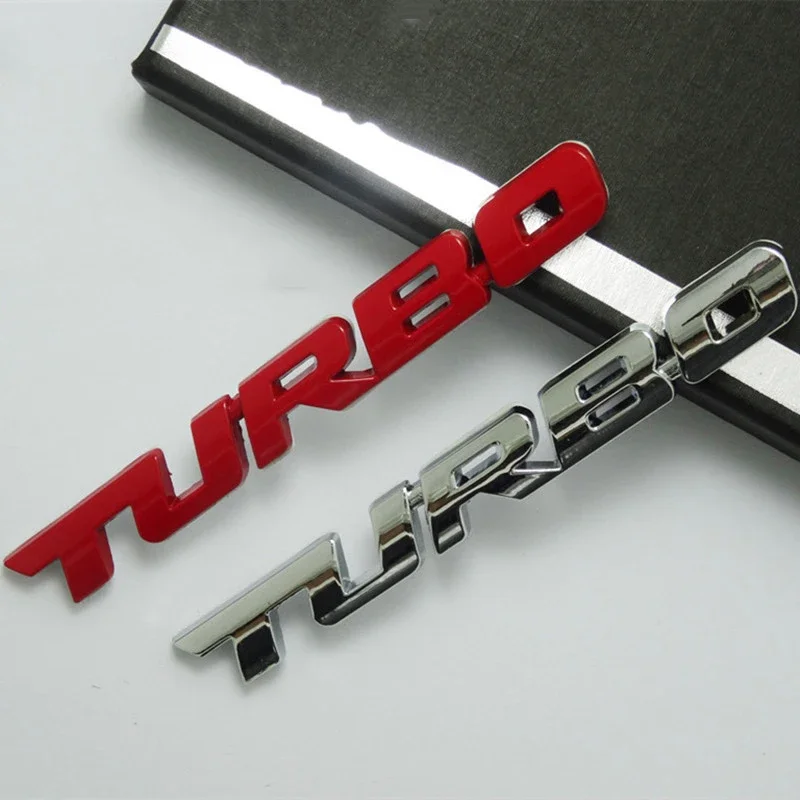 Naklejka na samochód Turbocharged Turbo Metal Alloy 3D Badge Akcesoria do modyfikacji samochodu Ozdobna naklejka na tył i boki