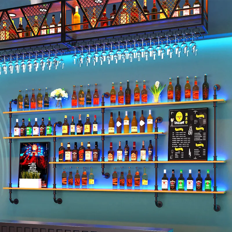 ชั้นวางของโมเดิร์นบาร์ตู้ Cellar Salon Luxe Liquor ร้านอาหารตู้เย็นไวน์เก็บเครื่องดื่มผู้ถือตู้โชว์ Mesas เฟอร์นิเจอร์