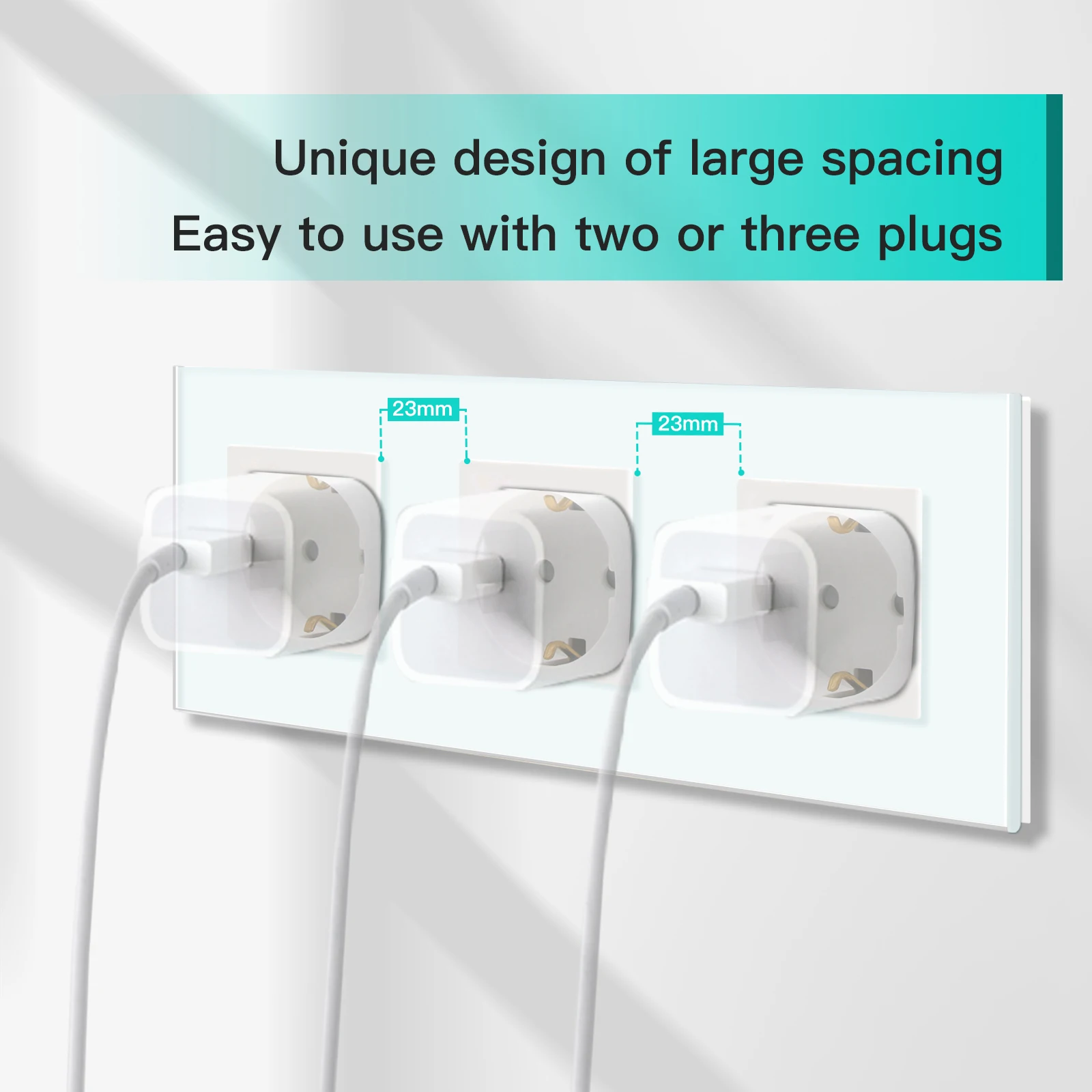 BSEED Tiêu Chuẩn EU Đơn Ổ Cắm Điện Ứng Pha Lê Bảng Điều Khiển USB Đôi Ổ Cắm Ba Tường Ổ Cắm Gắn Tứ Ổ Cắm