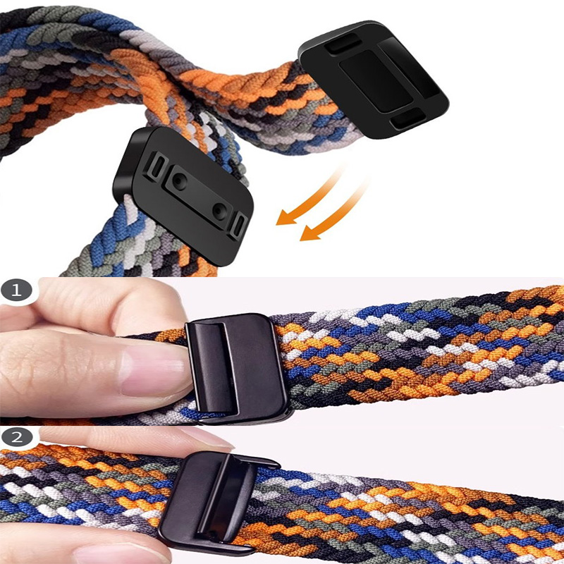 Cinturino intrecciato per cinturino Apple Watch 44mm 40mm 45mm 49mm 41mm 38 cinturino con fibbia serie iWatch se 7 6 8 9 10 cinturino magnetico Ultra2