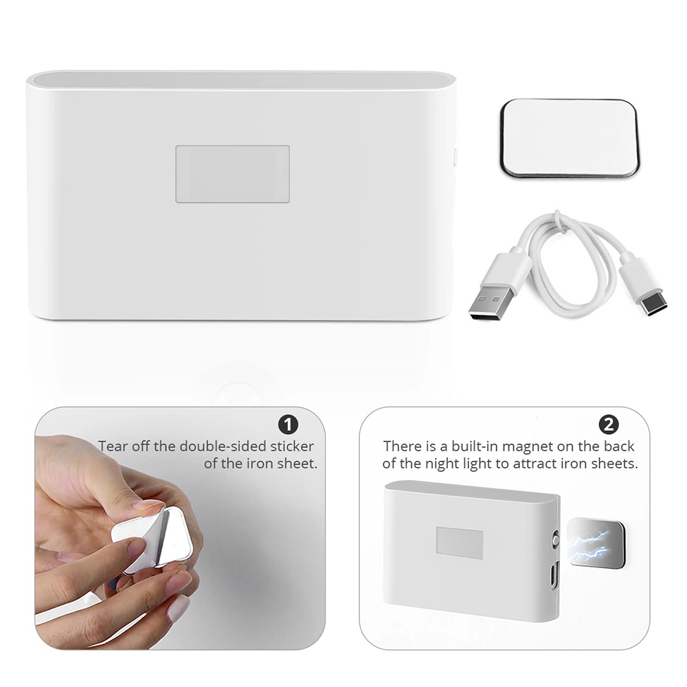 Motion Sensor Smart Led Night Light, Square Lens Eye Protection Bedside Lamp,for Wardrobe,Living Room,Bedroom,Staircase,Camping