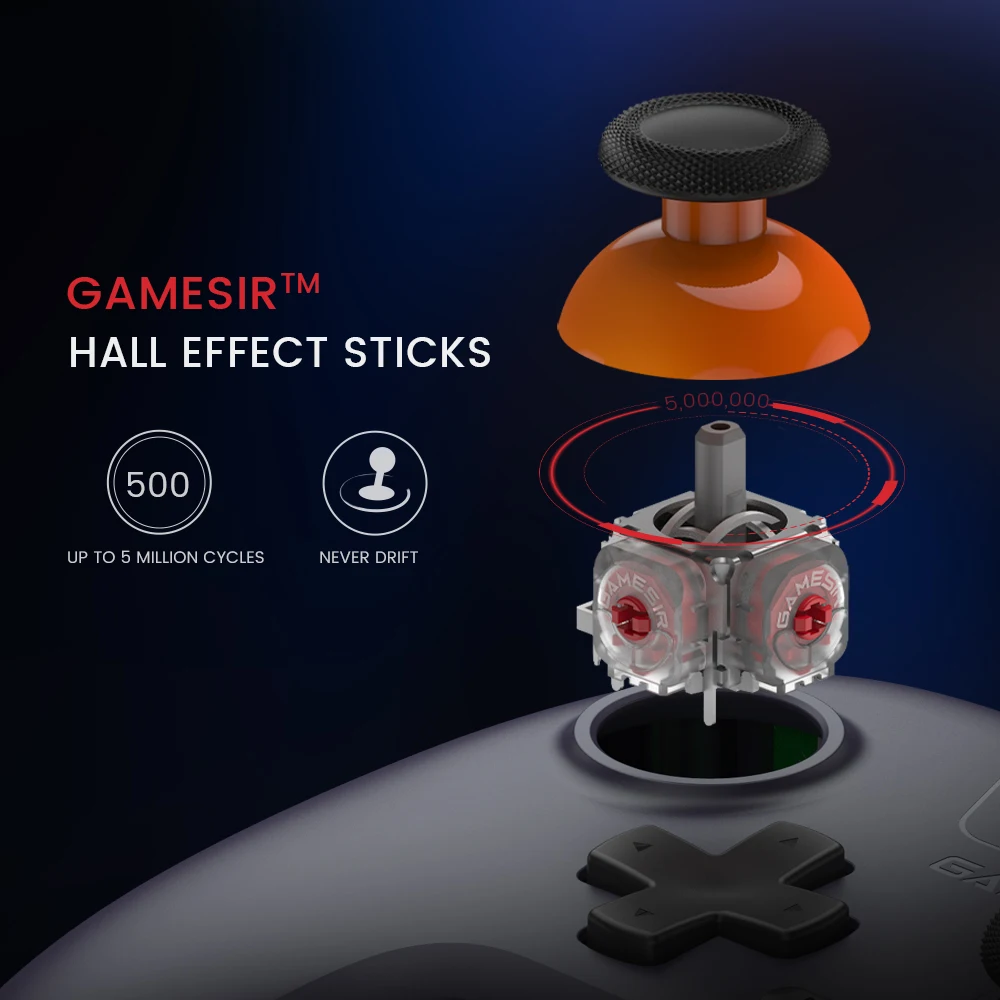 GameSir T4 Nova Lite Controller di gioco per gamepad wireless per Switch, Android, IOS, PC e giochi a vapore Effetto Hall Stick
