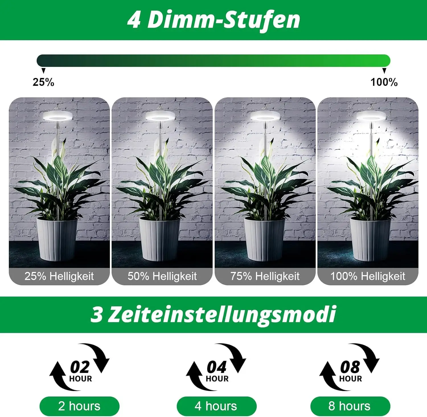 Volledig spectrum LED-groeilicht op zonne-energie voor binnen, dimmen met vier versnellingen, vlezige Viridiplantae, telescopisch invullicht voor bloemenvloeren