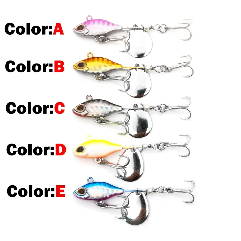 OUTKIT Bắn Lâu Xoay Đuôi VIB Rung Mồi Con Quay Spinner Mồi Câu Ghép Hình Máy Kéo Câu Cá Cứng Mồi Câu Pesca