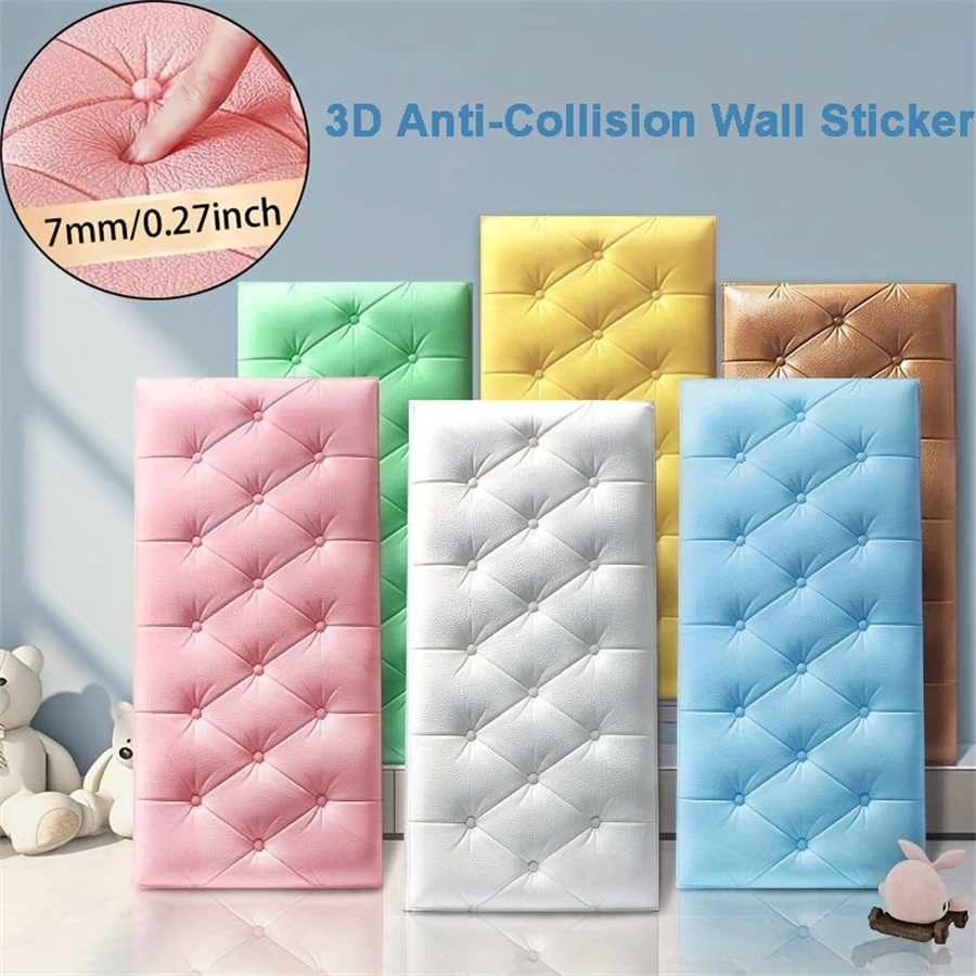 Naklejki ścienne 3D tapety samoprzylepne zagęścić Tatami antykolizyjna mata ścienna Pad dzieci sypialnia salon miękka poduszka z pianki