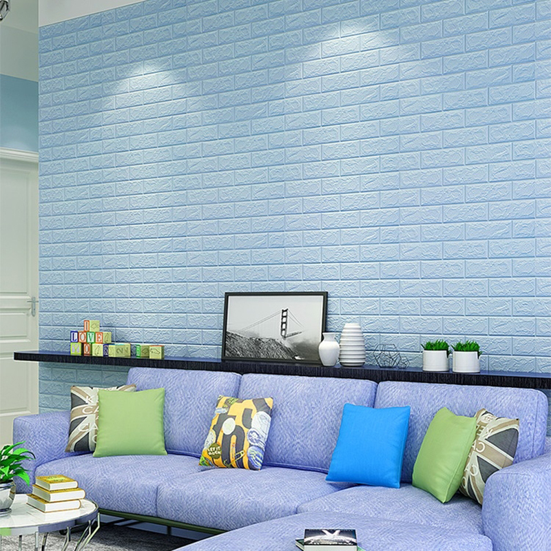 3D Soft Foam Self Adhesive Wallpaper PVC Waterproof For Home Decoration Peel and Stick 70CMx10M Home Decoration Essential