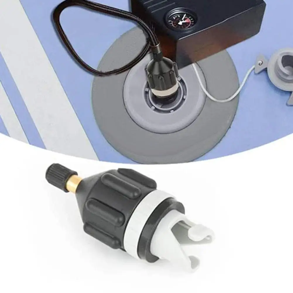 Adaptador universal de bomba elétrica, 1 peça, para caiaque, barco inflável, bico de conversão de válvula de ar com design de conexão rápida
