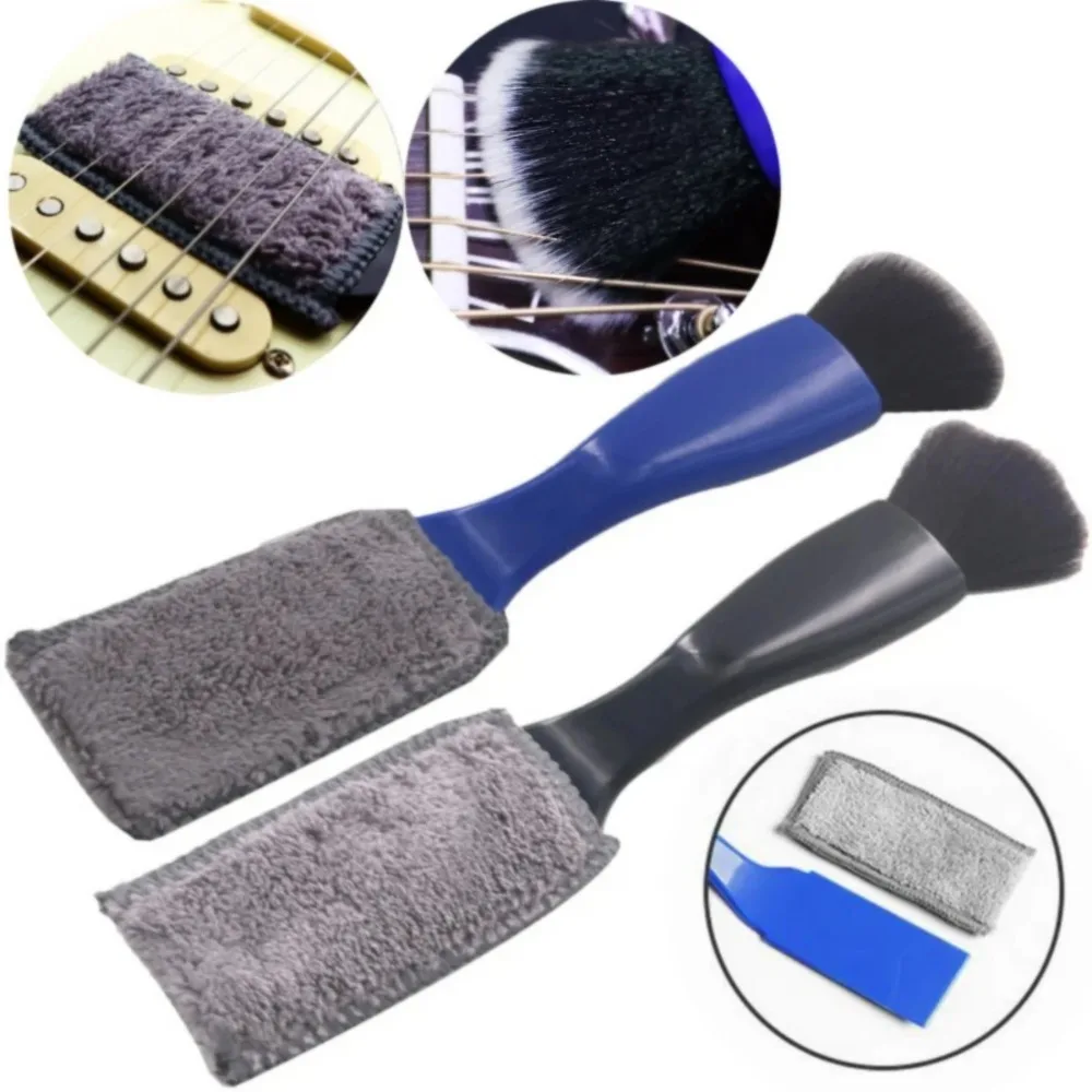 String Fingerboard Cleaning Dust Removal Brush Guitar Care Brush, Double Head Musical Instrument Accessories