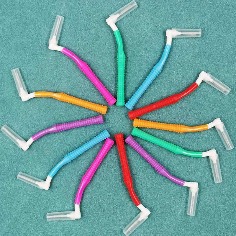 20Pcs/box Shape Push-Pull Interdental Brush Orthodontic Toothpick Teeth Whitening Tooth Pick ToothBrush Oral Hygiene Care
