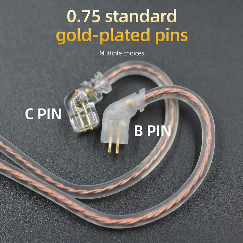 Оригинальный кабель KZ, медный провод высокой чистоты для наушников ZS3 ZS4 EDX ZSN ZST ASX EDX ZSX CA4 C12 C16 ZAX C10
