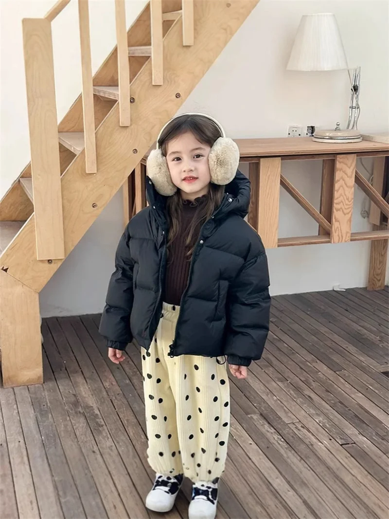 겨울 어린이 따뜻한 코트 가을 어린이 면화 패딩 재킷 소년 소녀 의류 아기 후드 겉옷 3-12 년