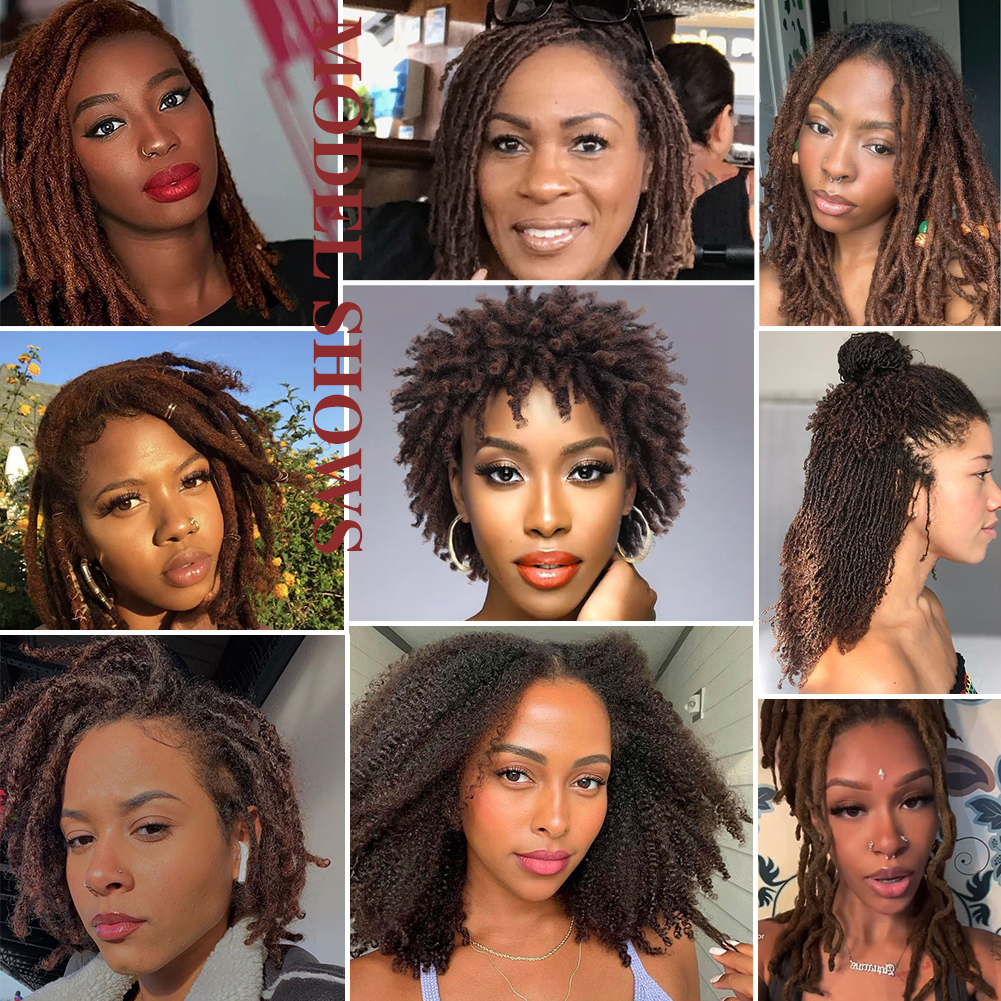 4 # Afro Kinky Bulk 100% Human Hair Extensions Reggae Vuile Vlechten Braziliaanse Natuurlijke Gehaakte Haar Dreadlocks
