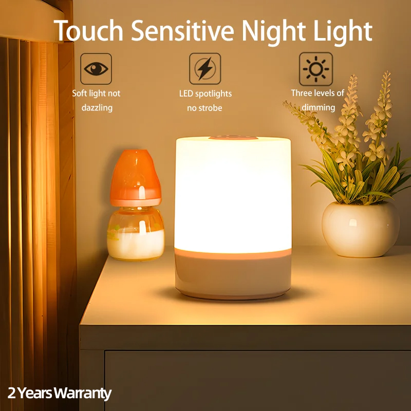 Kinder Nachtlicht Led Touch Sensor Licht Stufenlos Dimmbar Neben Lampe USB Lade Tisch Lampe Baby Nacht Lampe für Die Schlafzimmer
