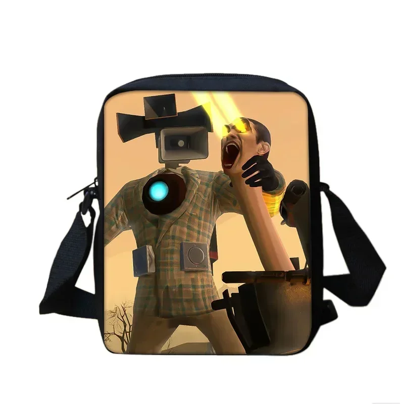 HOT Toilet Man borsa a tracolla da uomo Skibidi Toilet Game borsa a tracolla per studenti delle scuole primarie e secondarie periferiche