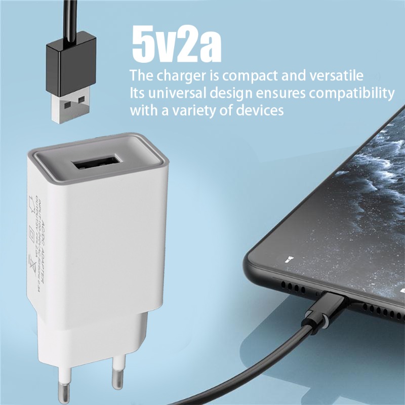 5V2A 5V1A Wall USB Phone Chargers EU/US Plug for IPhone Samsung Xiaomi Google Universal Travel Fast Charging Power Adapter