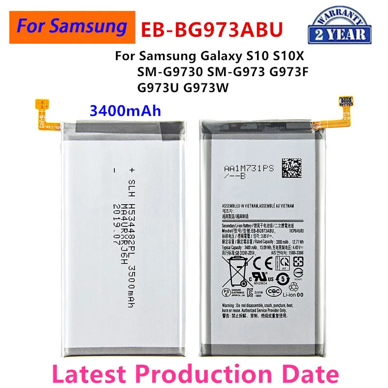 Совершенно новый телефон, аккумулятор 3400 мАч для Samsung Galaxy S10, S10 X, EB-BG973ABU G973F, G973U, G973W, SM-G9730 + Инструменты