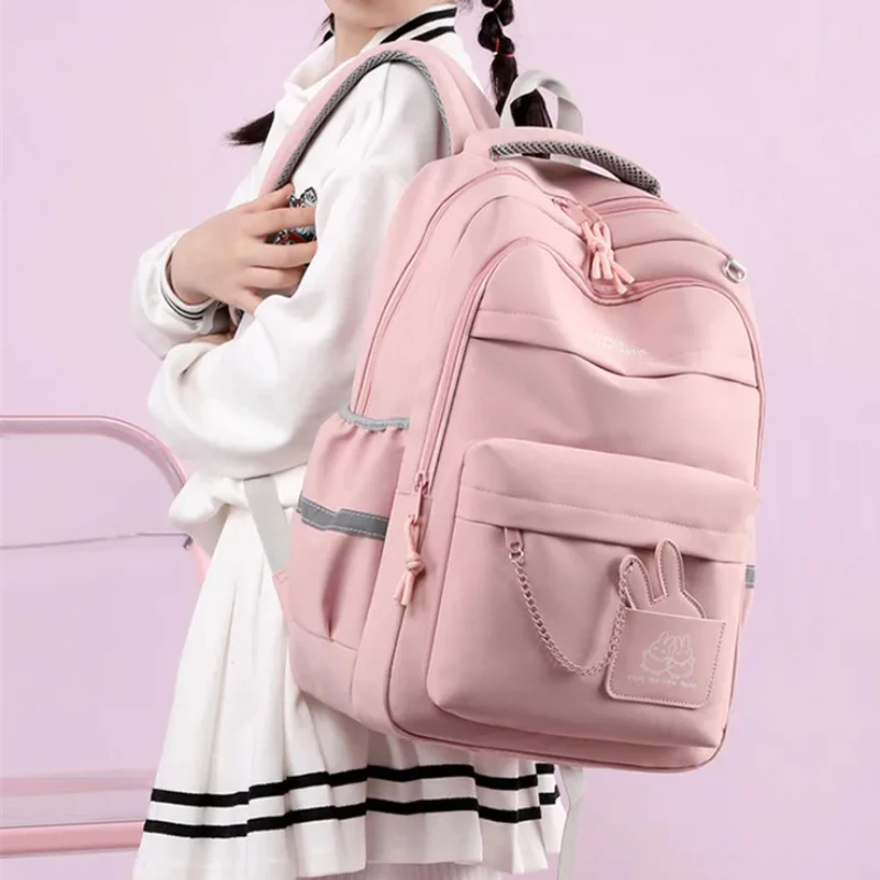 Kinder-Büchertasche mit großem Fassungsvermögen für Mädchen, rosa Schultasche, Grundschüler, Geschenk-Rucksack, Lei Cass Prep, Nekero 1 Kakero, Rucksack für Mädchen