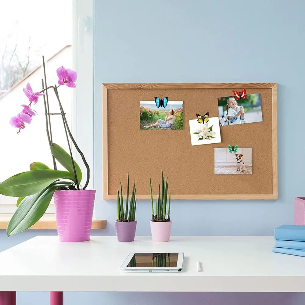 ผีเสื้อ Thumb Tacks ตกแต่ง Push Pins ผีเสื้อ Push Pins สีสันน่ารัก Pushpins สําหรับ Photo Wall Cork Board (30 แพ็ค)