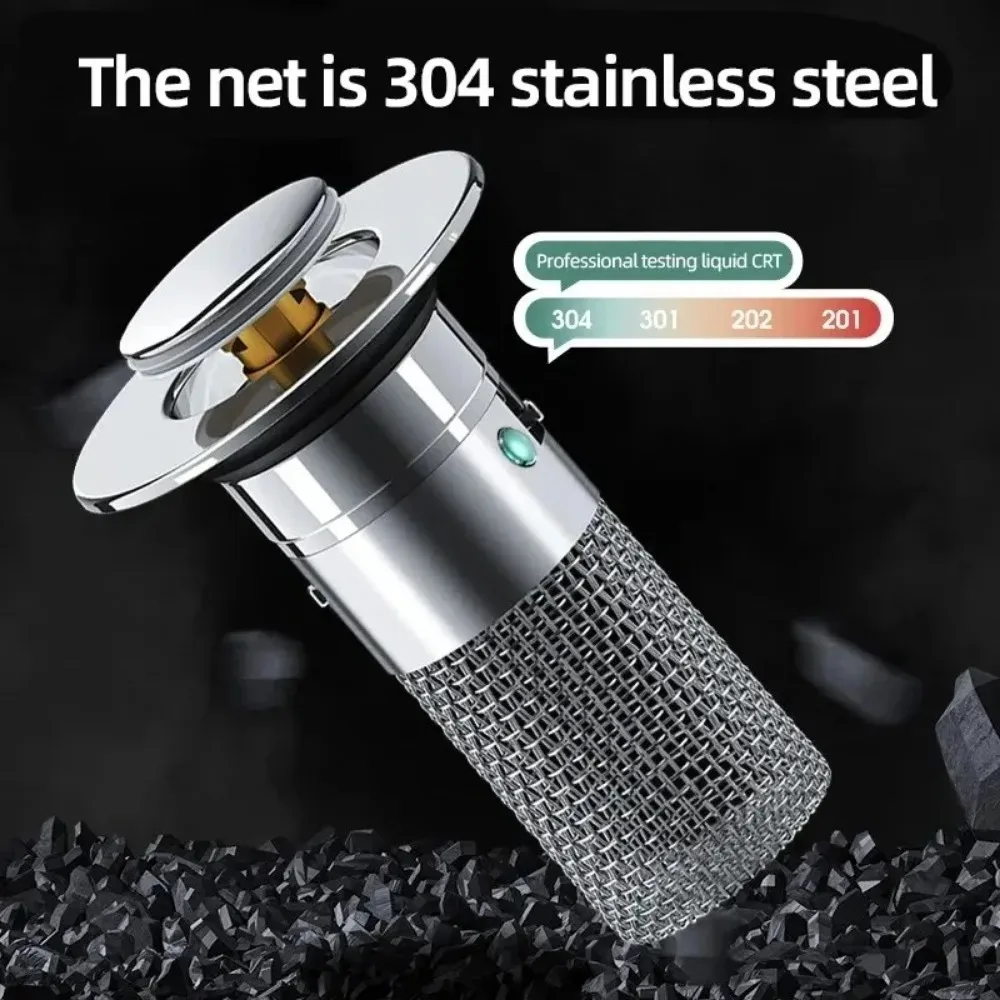 NEW2025Washbasin Leak Plug, Stainless Steel Odor Proof Bouncing Core, Press Type Sink Drain, Universal Accessory for Washbasin