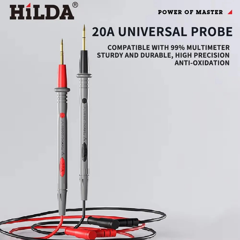 HILDA マルチメータテストリード 20A プローブマルチメータテスターワイヤーチップペンユニバーサルケーブルマルチメータプローブ測定