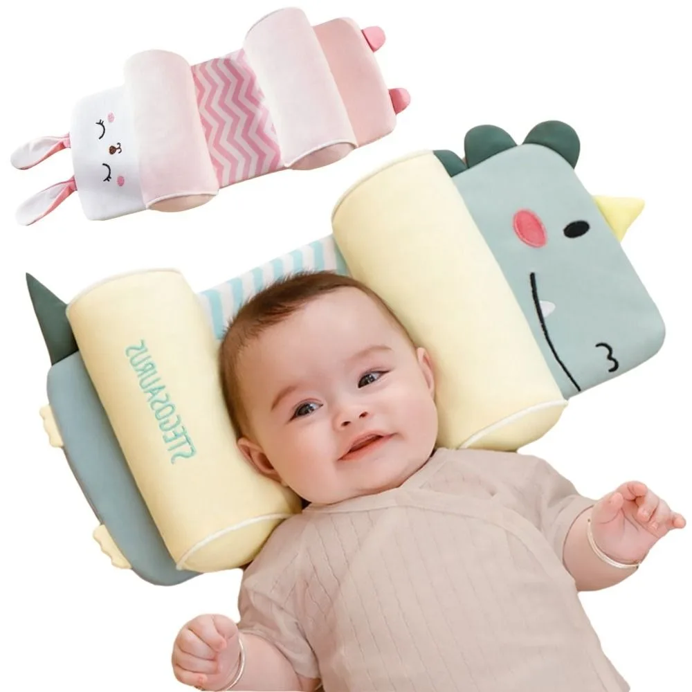 Anti-deviation Head Baby Pillow Correction Adjustable Newborn Buckwheat Shell Pillow Breathable Cartoon Baby Shaping Pillow