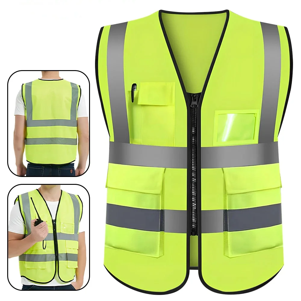 Reflective Safety Vest Construction Reflective Vest Labor Protections Supplies High Visibility Worker Road Work Reflective Vest