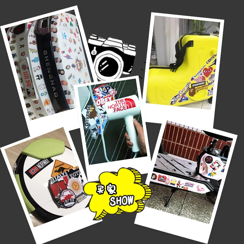 54Pcs 귀여운 만화 Lazybear 스티커 낙서 스크랩북 노트북 전화 수하물 스케이트 보드 데칼 스티커 장난감 선물