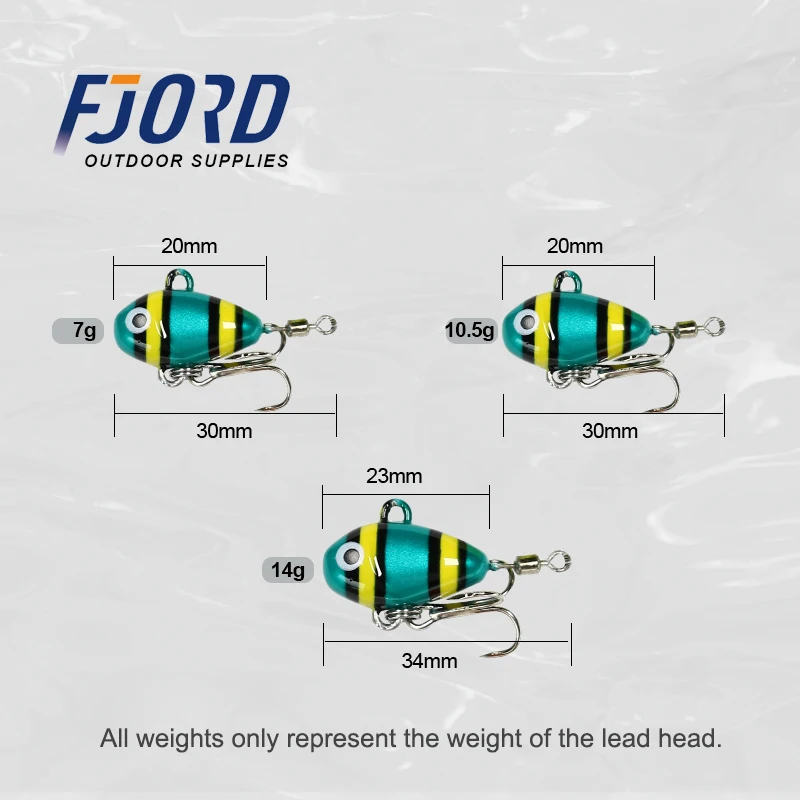 FJORD 7g/10,5g/14g Spinning Tail-spinner Swimbait Señuelos de Pesca Spinnerbait Vib Metal cebo Artificial accesorios de pesca de carpa