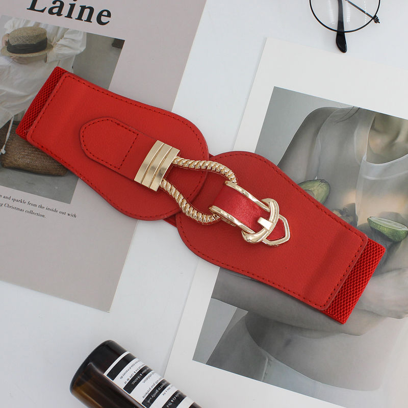 Cinto feminino fashion-forward: cinto decorativo elástico com design em forma de flor – perfeito para vestidos e saias!