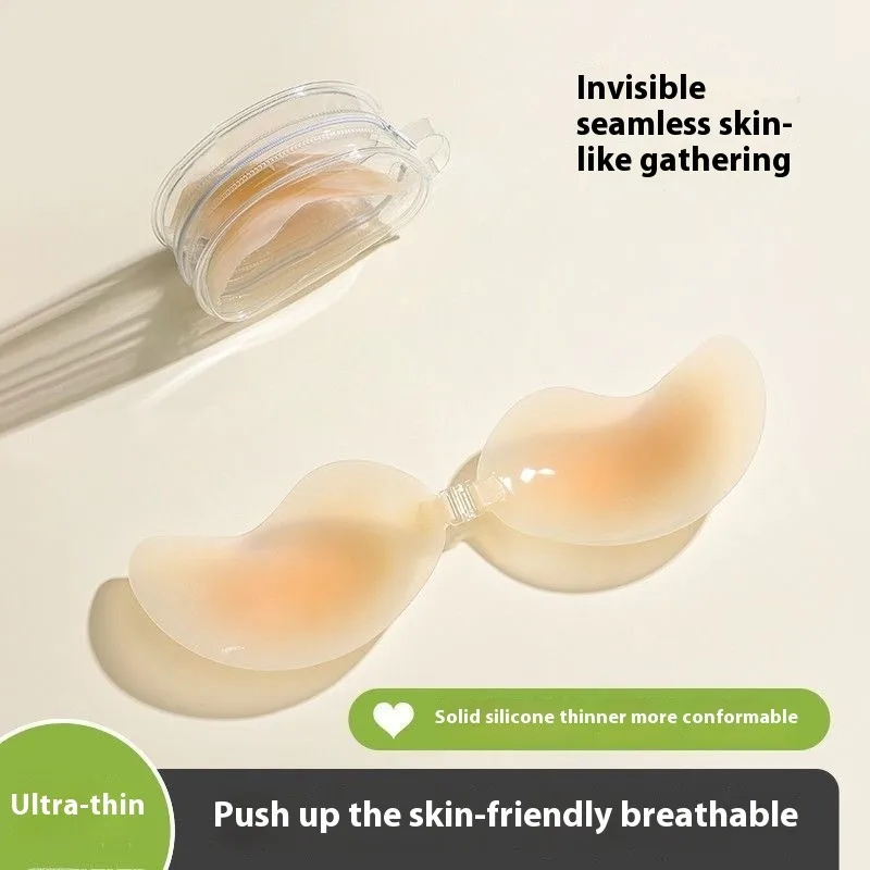 Silikon Kleber Bh Frauen Push-Up Lift Klebrige Brust Aufkleber Hochzeit Unsichtbare Nippel Abdeckungen Sommer Große Brust Sammeln Unterstützung